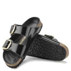 Birkenstock Women's Big Buckle Arizona Natural Leather Patent In High Shine Black -Birkenstock Store 1021476 3 1100x