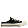 Converse Chuck 70 Mule Recycled Canvas In Black/Black/Egret