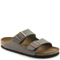 Birkenstock Arizona Birkibuc In Stone (Narrow Width) -Birkenstock Store 1 5 151213 1100x