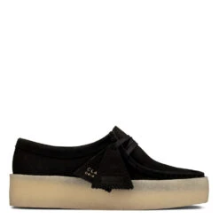 Clarks Women's Wallabee Cup In Black Nubuck