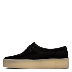 Clarks Women's Wallabee Cup In Black Nubuck -Birkenstock Store 26158156 1343 4 1100x