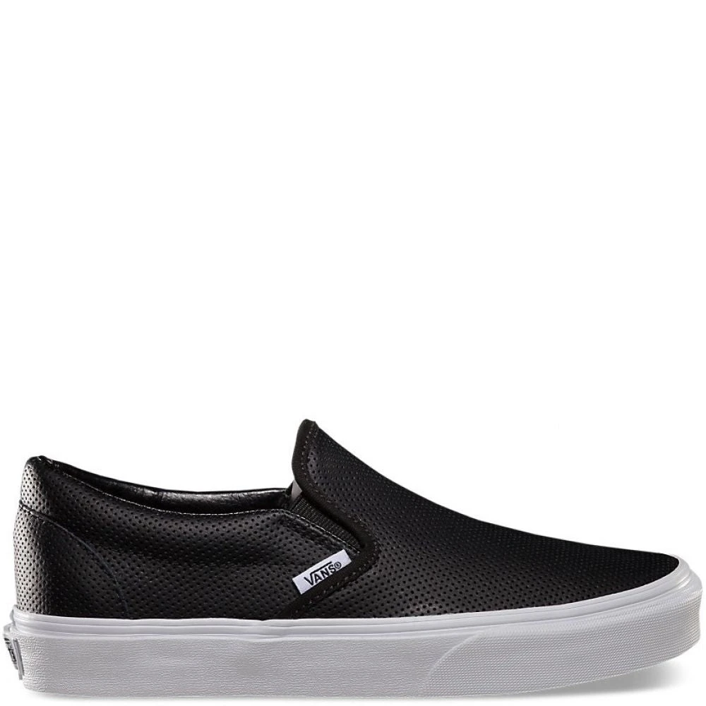 Vans Perf Leather Slip-On In Black