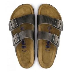 Birkenstock Arizona Softbed Oiled Leather In Iron -Birkenstock Store 5 5 552801 top 1100x
