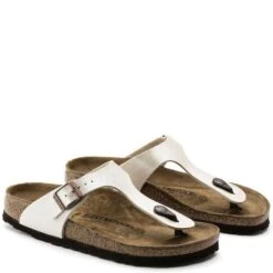 Birkenstock Gizeh Birko-Flor Graceful In Pearl -Birkenstock Store b i birkenstock gizeh graceful pearl white 943873 3 1100x
