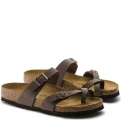 Birkenstock Mayari Birko-Flor Nubuck In Mocha -Birkenstock Store b i birkenstock mayari birko flor nubuck mocha 71063 3 1100x