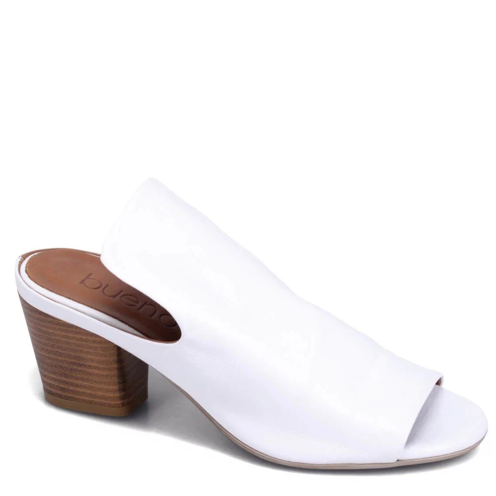Bueno Women's Cara Heeled Sandal In White 1 Bueno Women's Cara Heeled Sandal In White