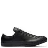 Converse Chuck Taylor All Star Mono Leather Low Top In Black Monochrome