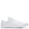 Converse Chuck Taylor All Star Mono Leather Low Top In White Monochrome