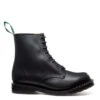 Solovair 8 Eye Derby Boot In Black Greasy