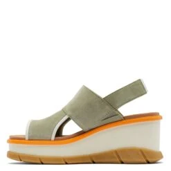 Sorel Women's Joanie III Slingback Wedge Sandal In Safari/Gum 16 -Birkenstock Store so 1988471348 2127 3 1100x