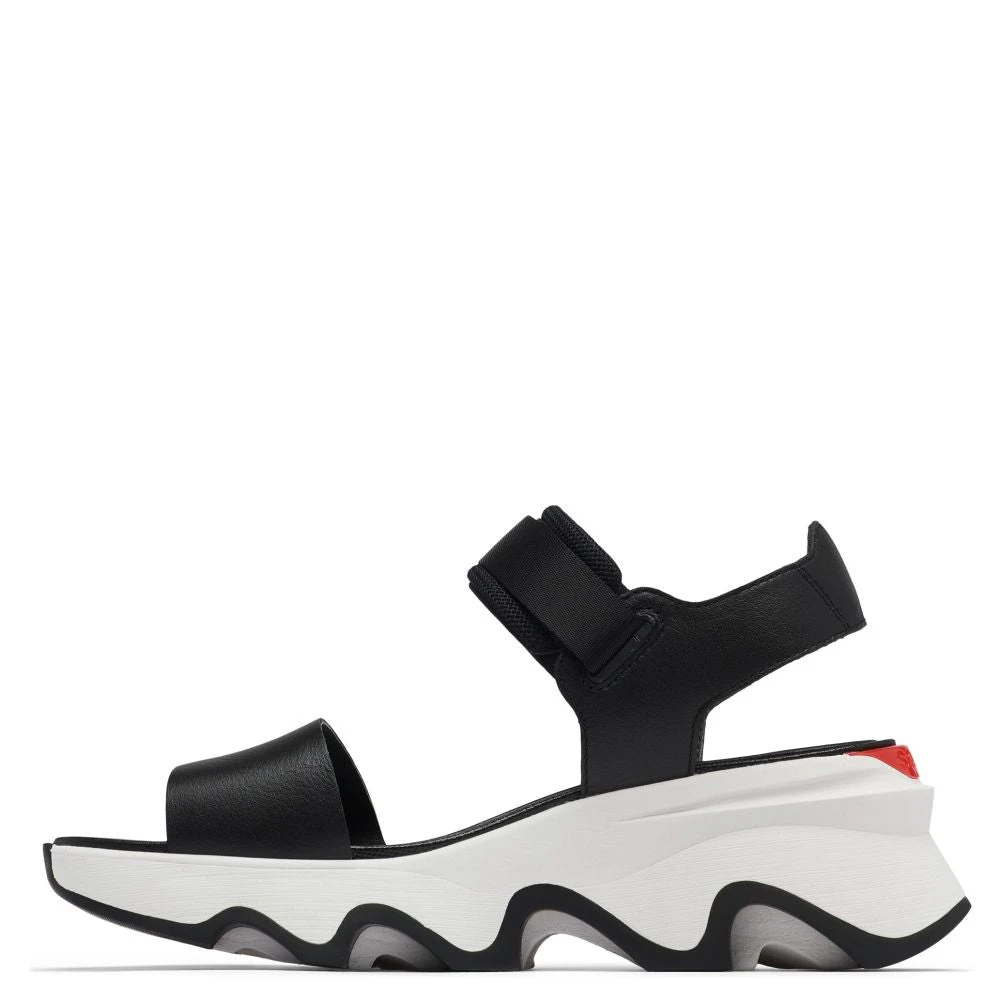 Sorel Women's Kinetic Y-Strap High Sandal In Black/White 3 Sorel Women's Kinetic Y-Strap High Sandal In Black/White - Image 3