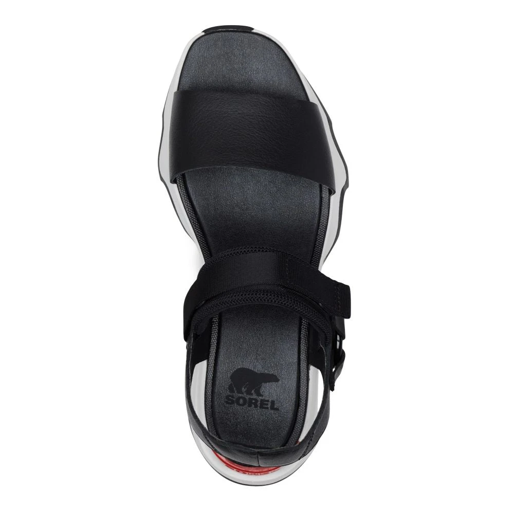 Sorel Women's Kinetic Y-Strap High Sandal In Black/White 4 Sorel Women's Kinetic Y-Strap High Sandal In Black/White - Image 4