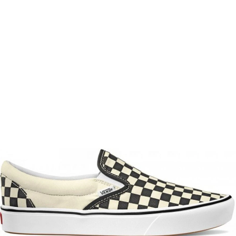 Vans ComfyCush Slip-On In Checkerboard/White 1 Vans ComfyCush Slip-On In Checkerboard/White
